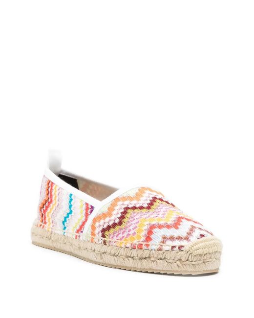 Missoni Pink Chevron-Pattern Espadrilles
