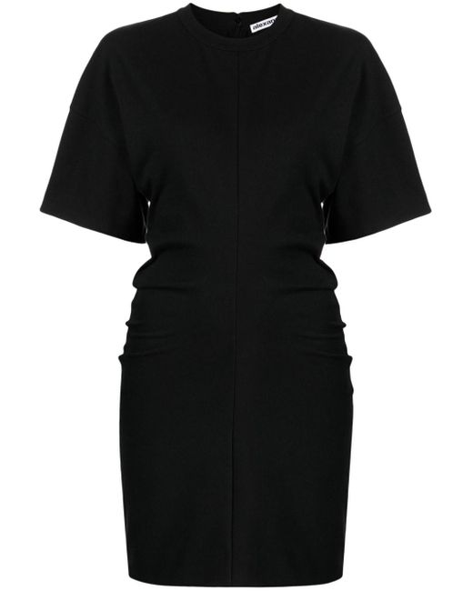 Robe courte à design drapé Alexander Wang en coloris Black