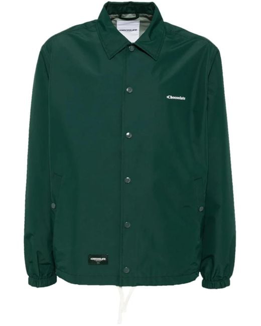 Chocoolate Green Logo Jacket for men