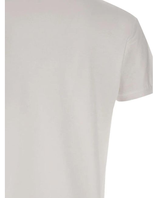 Rrd White Crepe Crew-Neck T-Shirt for men