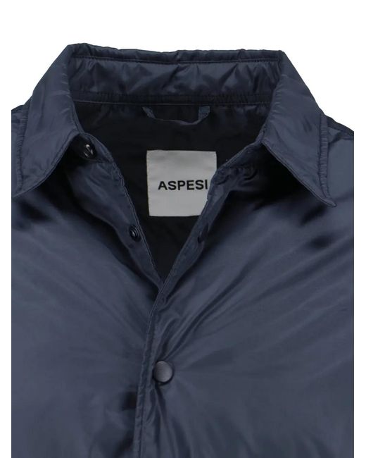 Sobrecamisa Con Botones Aspesi de hombre de color Blue
