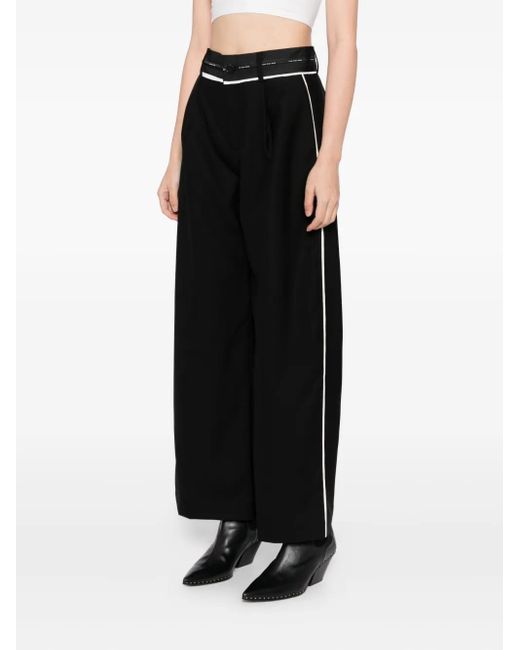 Feng Chen Wang Black Deconstructed Trousers for men