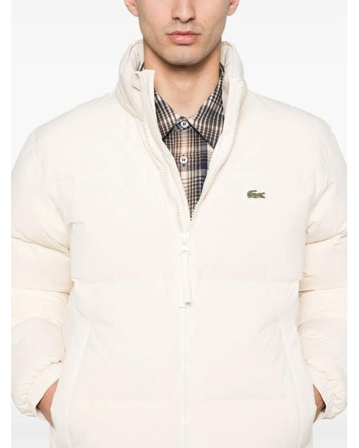 Lacoste White Doudoune Zippée for men