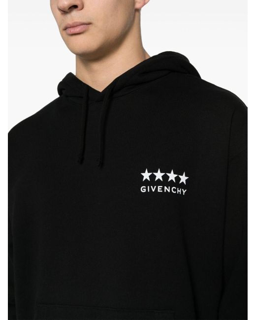 Sudadera con capucha y logo Givenchy de hombre de color Black