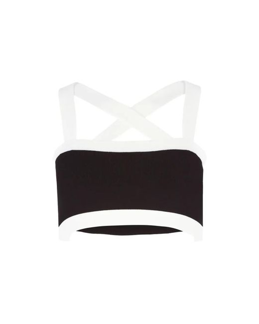 Nina Ricci White Bralette Knit Top