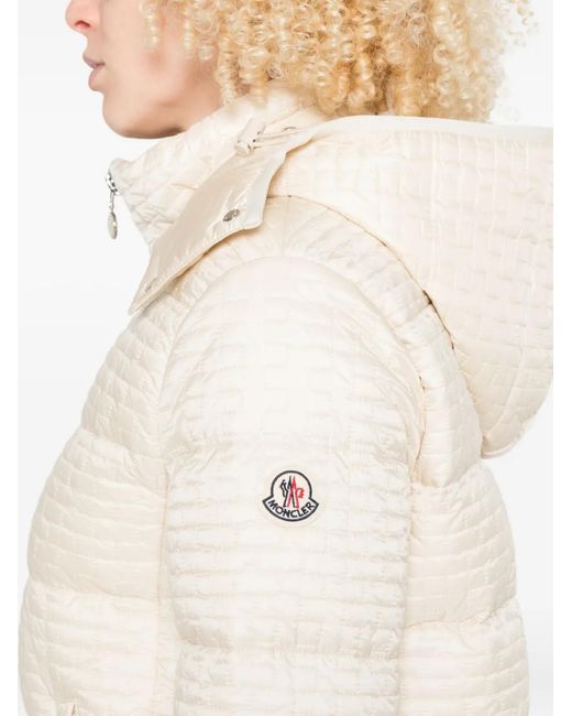 Moncler Natural Hooded Quilted Jacket
