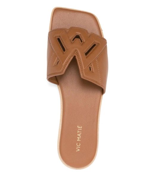 Vic Matié Brown Leather Sandals