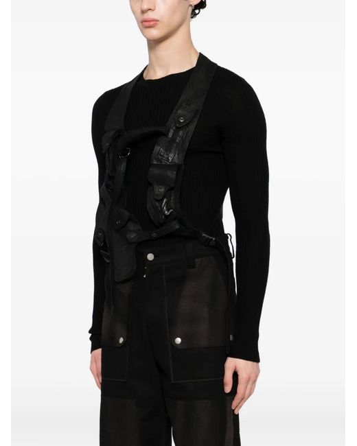 Julius Black Button Cotton Jacket for men