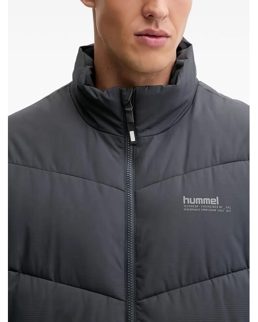 Hummel Gray Padded Zip-Up Jacket for men