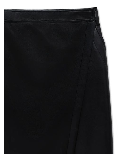 Anine Bing Black Alanis Wrap Mini Skirt