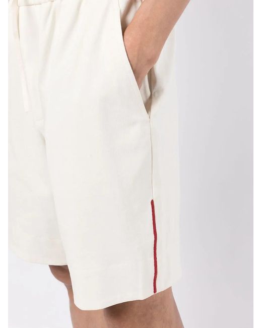 3.1 Phillip Lim White Side-Stripe Sweatshorts for men
