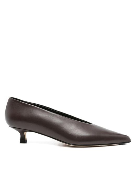 Aeyde Amelia Pumps Met 35Mm Kitten-Hak En Puntige Neus in het Brown