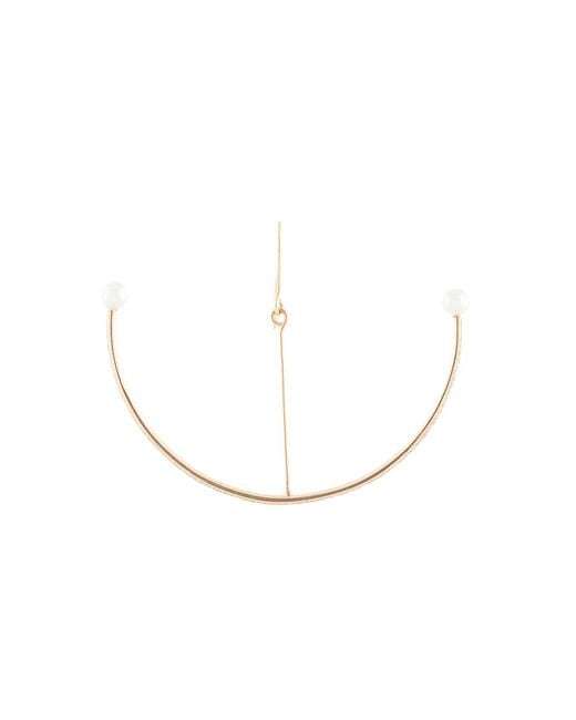 DALILA BARKACHE White 18Kt Pave Diamond 2 Pearl Earring