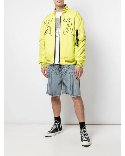 Haculla Yellow Venom Reversible Bomber Jacket for men