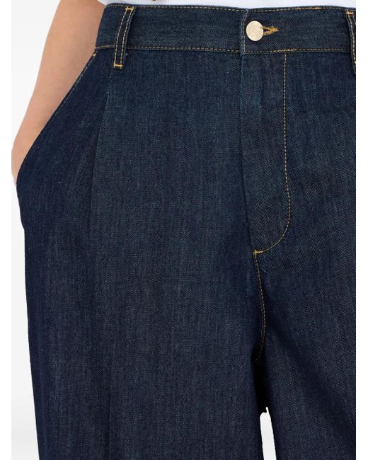 Liu Jo Blue Ausgestellte Jeans Mit Faltendetail