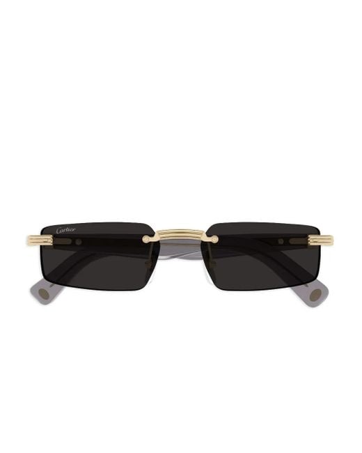 Cartier Black Rimless Sunglasses for men