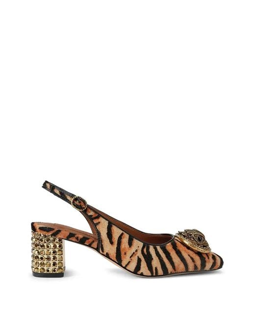 Kurt Geiger Brown Chelsea Block Slingback Heels