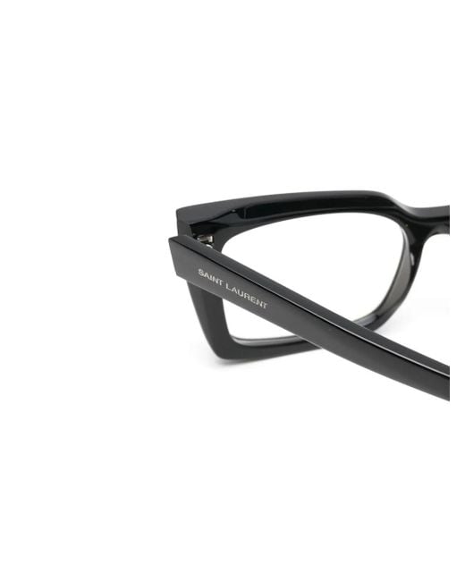 Saint Laurent Black Sl554 Square Eyeglass Frames