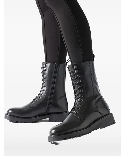 Vagabond Black Kenova Lace-Up Chunky-Sole Boots