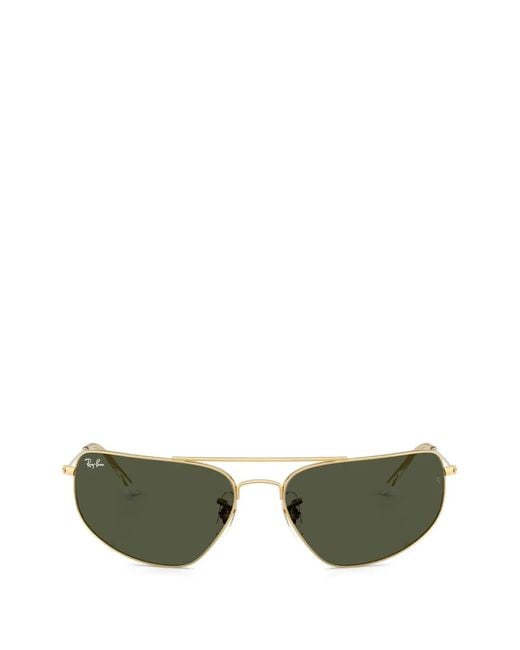 Ray-Ban Green Sonnenbrille Mit Eckigem Gestell