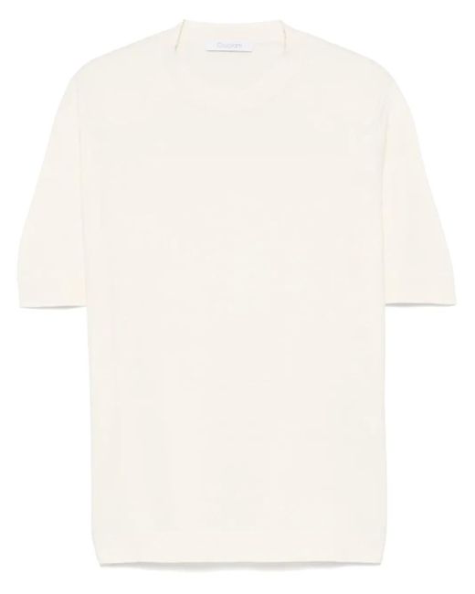 メンズ Cruciani リブ Tシャツ White
