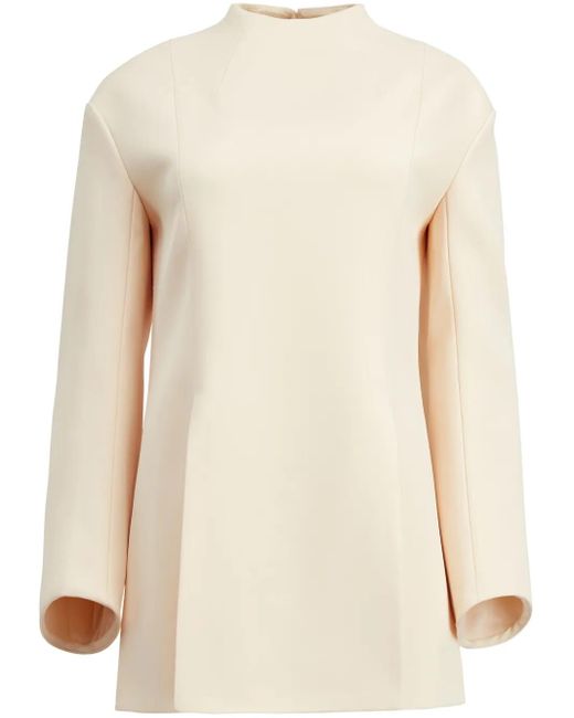 Khaite Natural The Mahni Slit-Detail Blouse