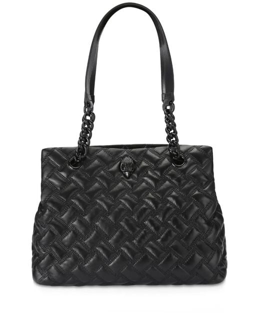 Kurt Geiger Black Kensington Drench Quilted Tote Bag