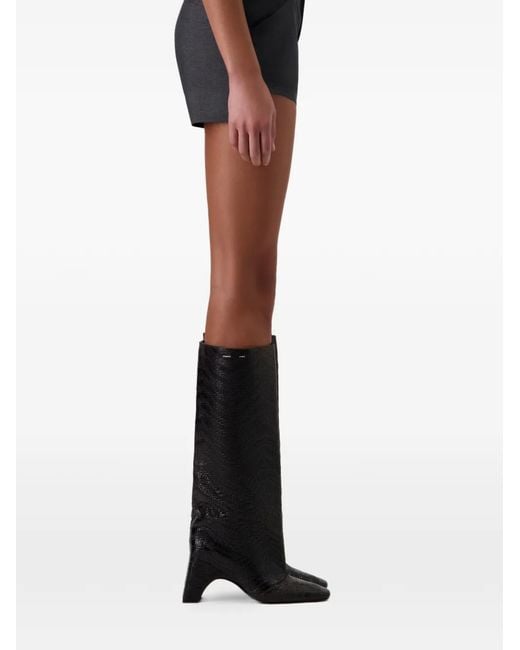 Coperni Black Textured Block Heel Boots