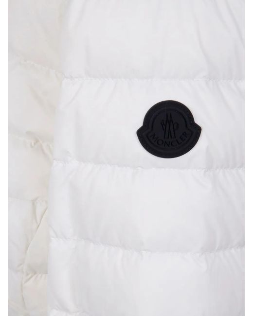 Moncler White Quilted Belted Jacket