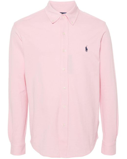 メンズ Polo Ralph Lauren Polo Pony コットンシャツ Pink