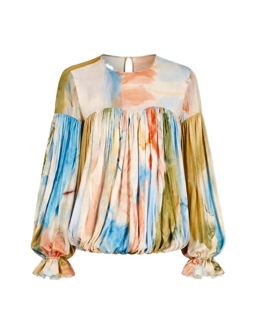 Ulla Johnson White Pearl Pleated Blouse