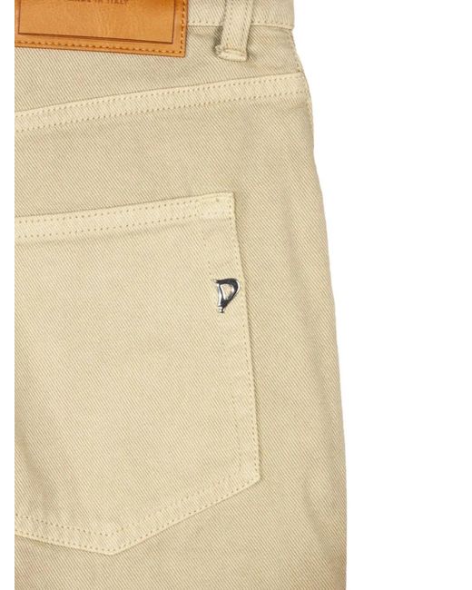 Dondup Natural Buttoned Frayed Shorts