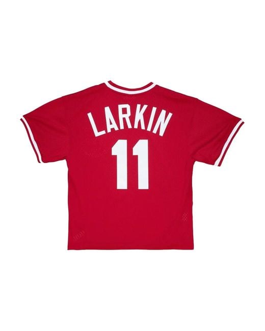 T-Shirt Mlb Reds 1990 Barry Larkin Mitchell & Ness pour homme