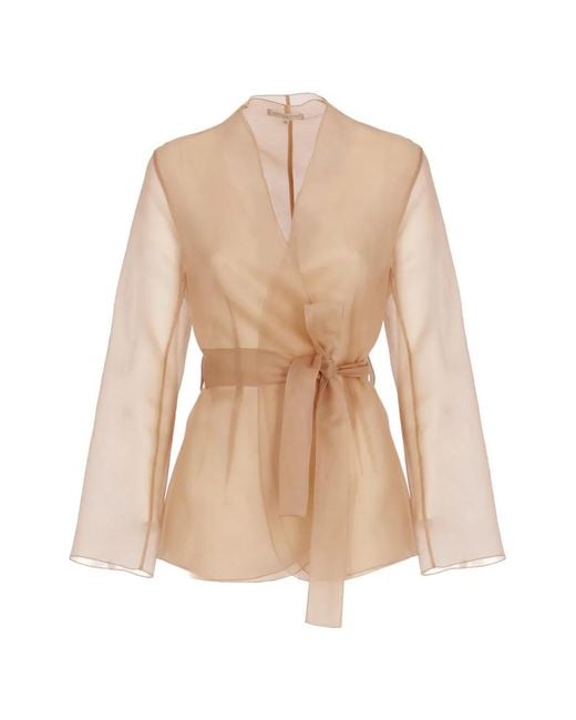 Antonelli Natural Elia Belted Sheer-Finish Jacket