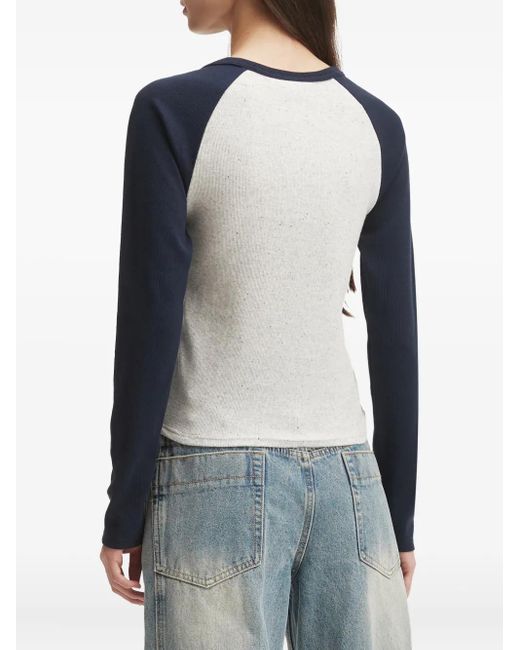Chocoolate Blue Raglan-Sleeve T-Shirt