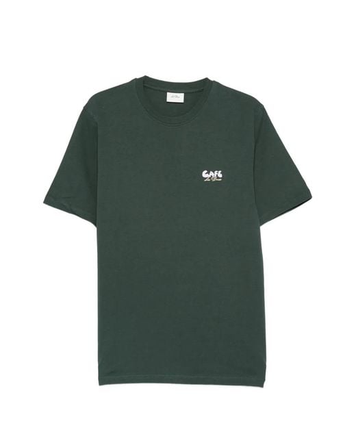 Les Deux Green Graphic-Print T-Shirt for men