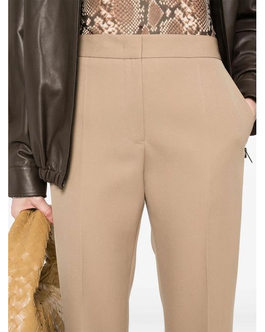 Jil Sander Natural Tapered Cropped Trousers