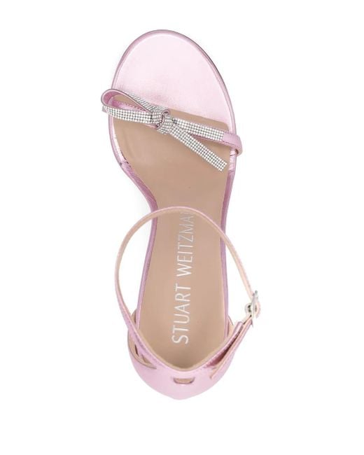 Stuart Weitzman Pink Crystal-Embellished 110Mm Sandals