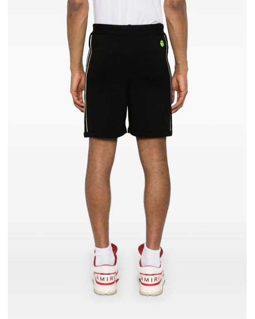 Barrow Black Logo-Embroidered Shorts