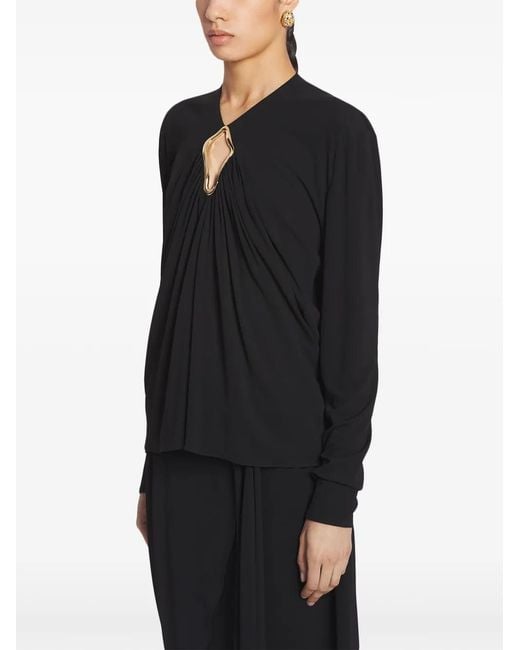 Lanvin Black Cut-Out Blouse