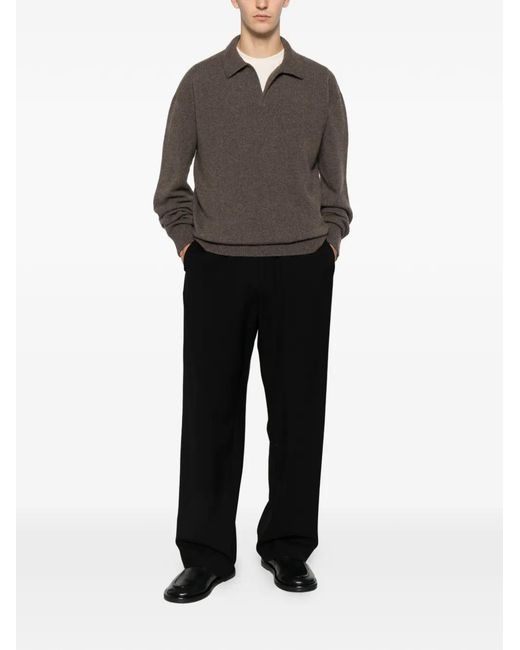The Row Brown Leach Collared Sweater for men