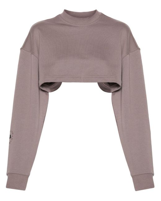 Adidas By Stella McCartney Brown Truecasuals Cropped Sweatshirt