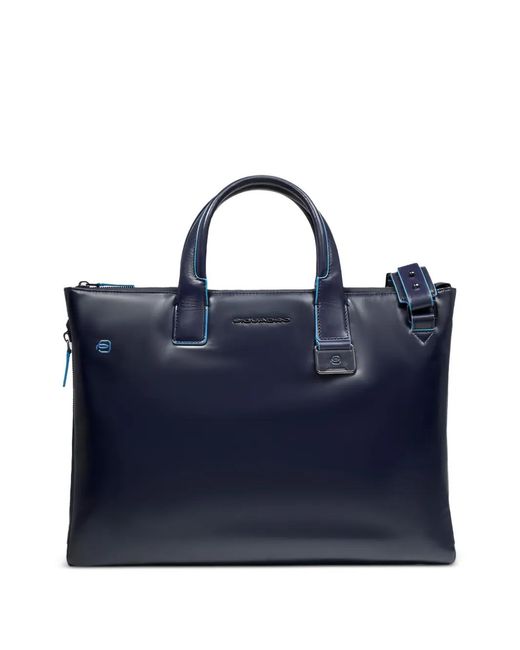 Piquadro Blue Expandable Laptop Bag