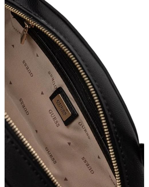 Guess Black Isobel Logo-Plaque Heart-Charm Tote Bag