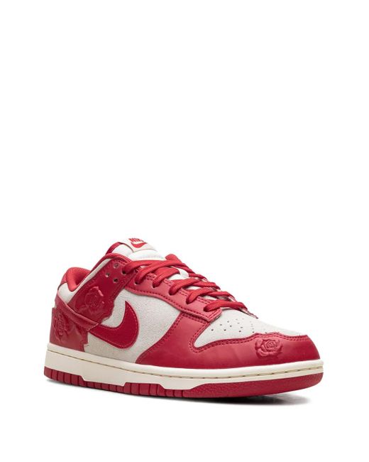 Red Dunks With Roses Nike Dunk Low Roses