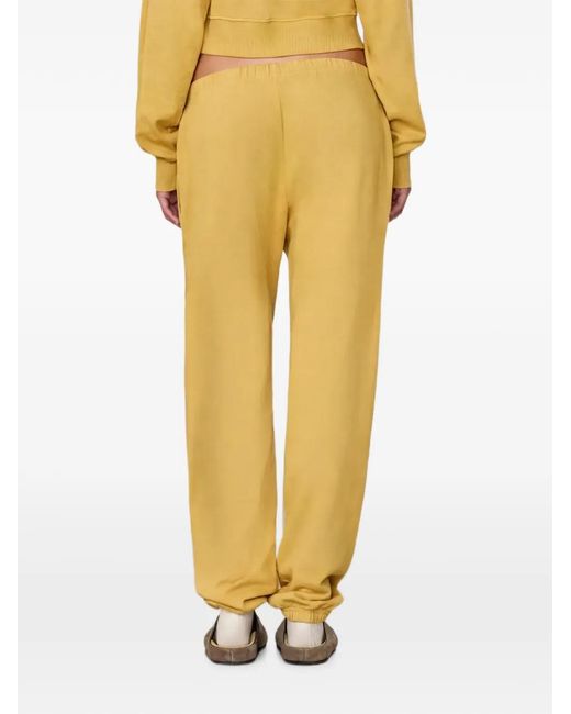 ÉTERNE Yellow Drawstring-Waist Track Pants