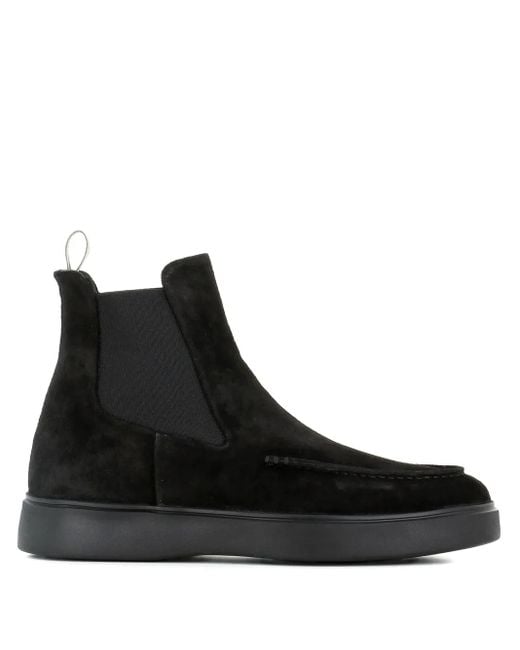 Officine Creative Black Suede Chelsea Boots