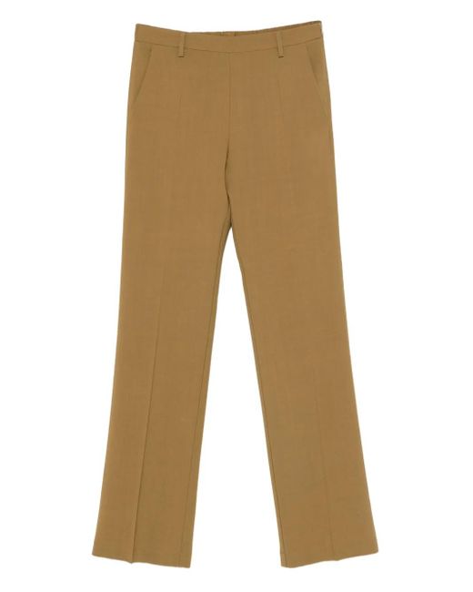 Forte_forte Natural Wool Viscose Twill Regular Waist Pants