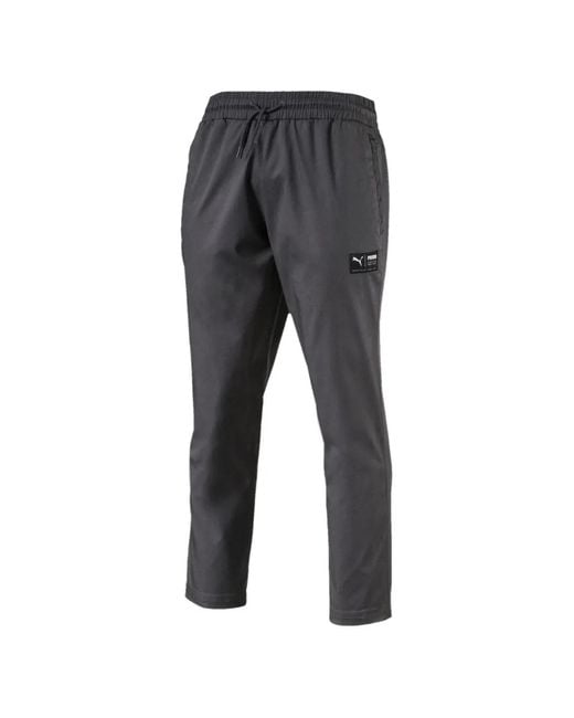 PUMA Gray Drawstring Track Pants for men