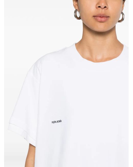 Facon Jacmin White Thoai Logo-Print T-Shirt